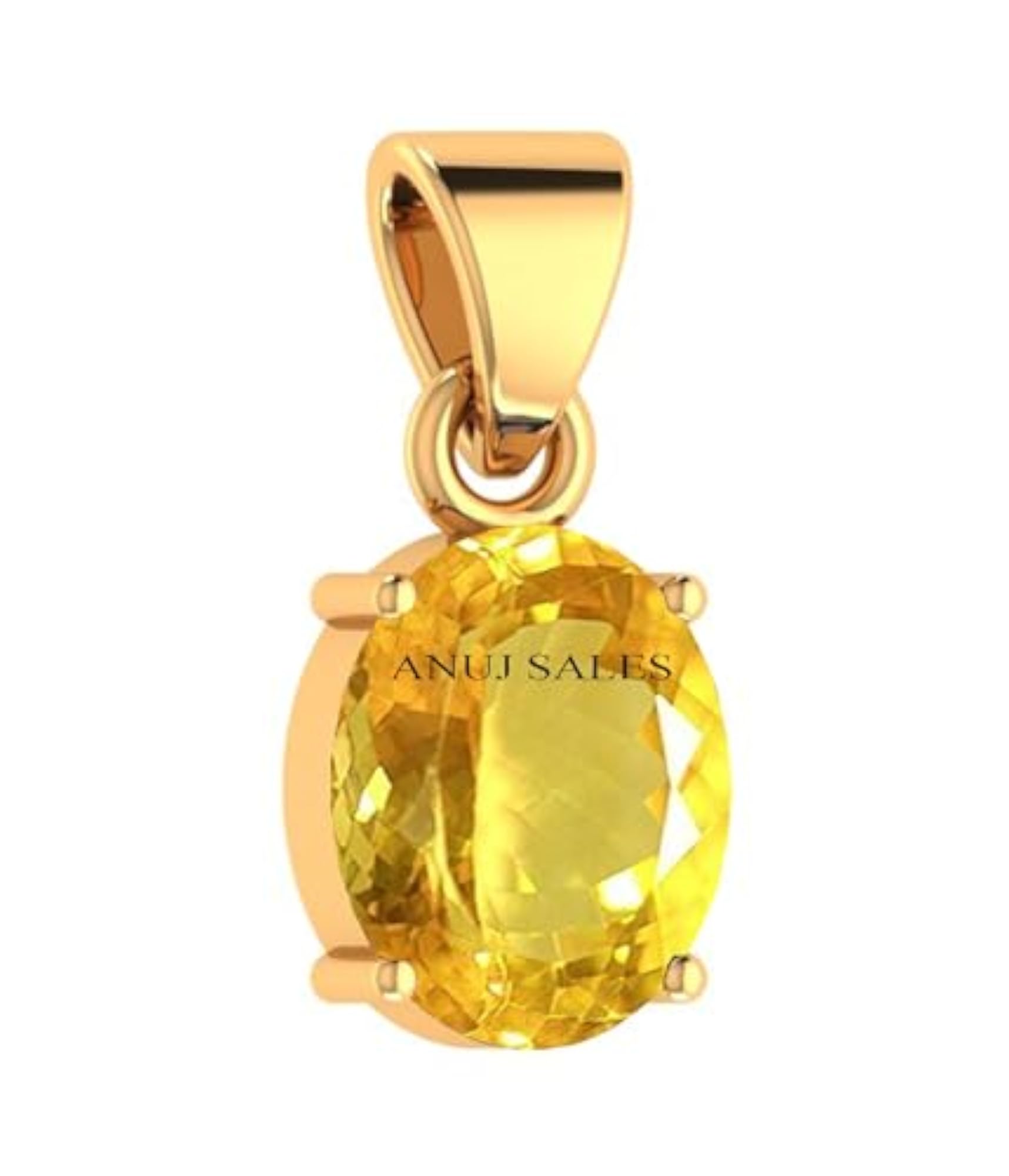 Women's 9.25 Ratti Natural Yellow Sunela Gold Plated Pendant